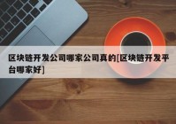 区块链开发公司哪家公司真的[区块链开发平台哪家好]